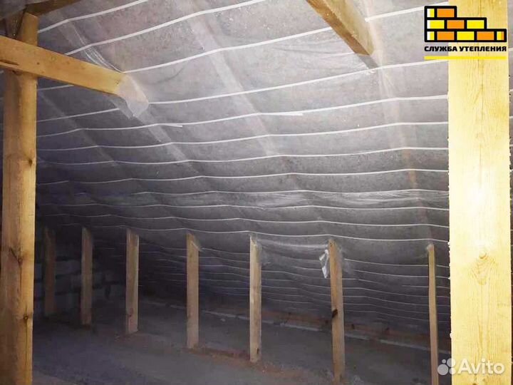Утеплитель эковата для утепления крыши (мансарды)