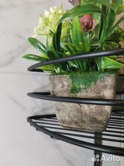 Угловая полка для ванной и кухни