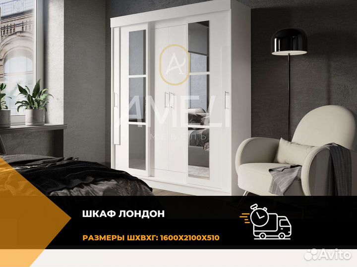 Шкаф купе с зеркалом в спальню