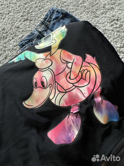 Джинсовые шорты и купальник 104