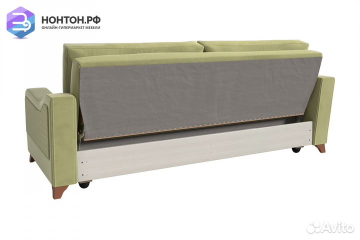 Диван книжка Дуглас 3-х местный светло-зеленый