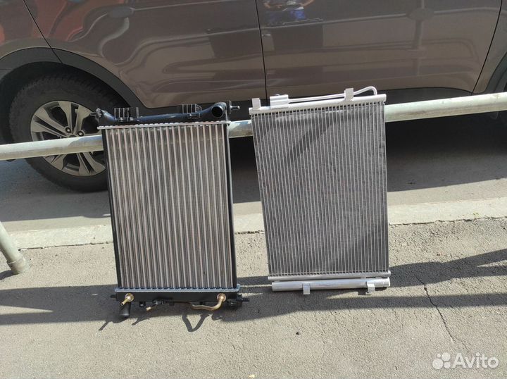 Радиатор основной и кондиционера Lacetti