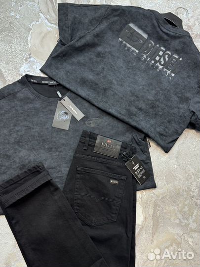 Футболка и джинсы diesel люкс