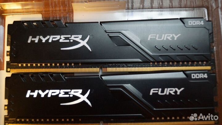 Оперативная память Hyper X fury DDR4 2х4gb 3200MHz