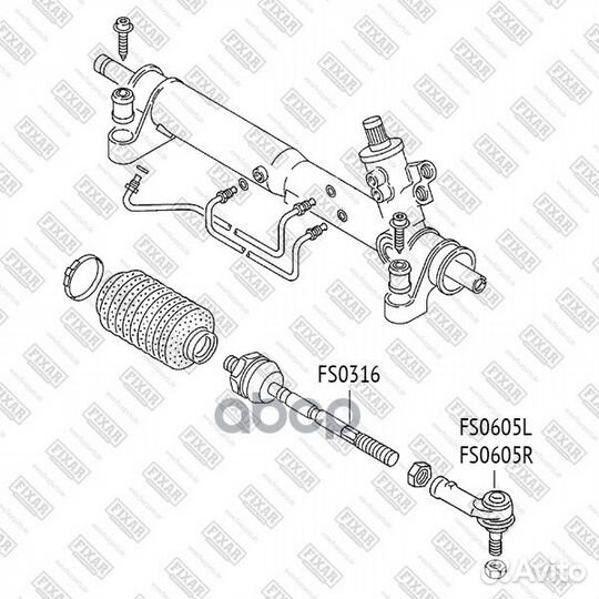 Наконечник рулевой тяги правый FS0605R fixar