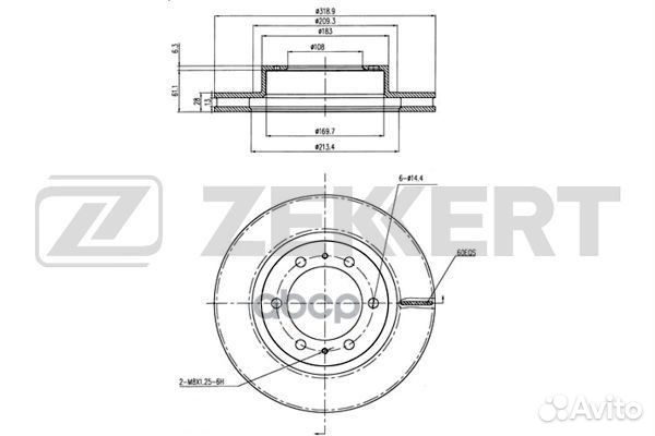 Диск тормозной Toyota Hilux (N10, N20, N30) 05