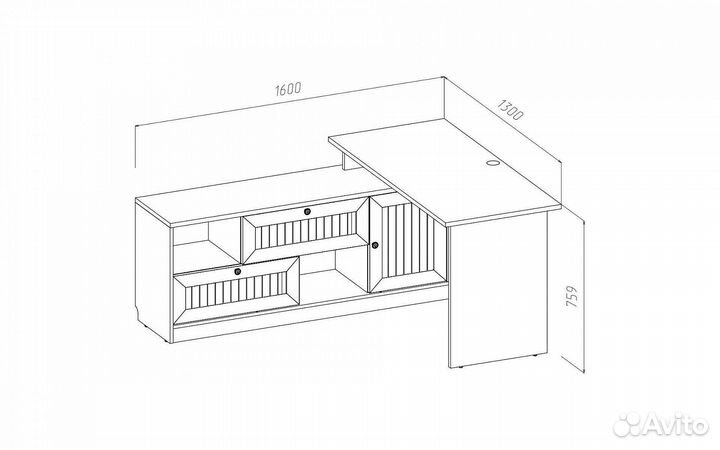 Угловой письменный стол Баунти