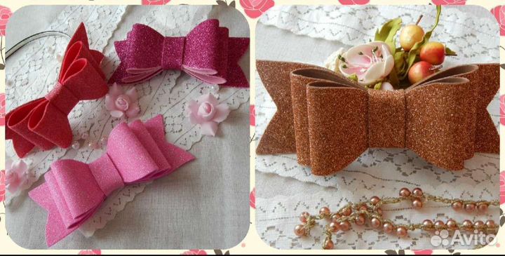 Большой блестящий бантик(заколка,повязка,ободок)