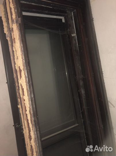 Двери балконные двухстворчатые с коробкой