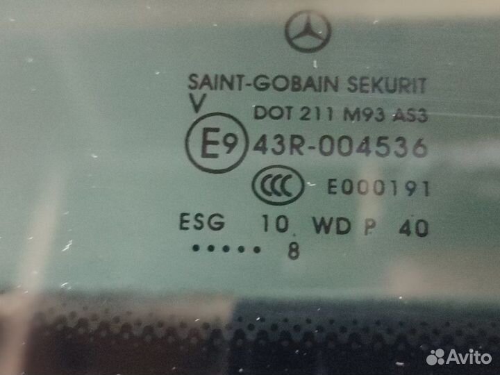 Стекло двери задней правой Mercedes-Benz Vito W447
