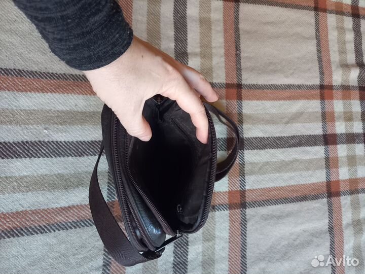Барсетка кожаная мужская бу