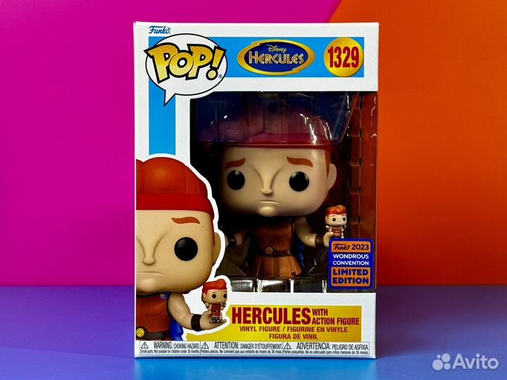 Funko Pop 1329 Hercules w/ Action Figure WonderCon