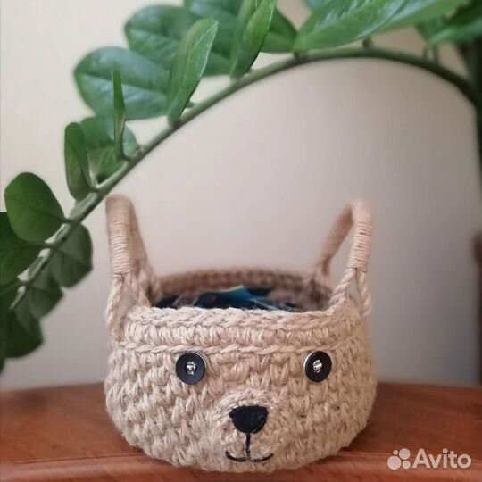 Корзинка из джута