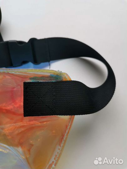 Поясная сумка косметичка прозрачная Mac хамелеон