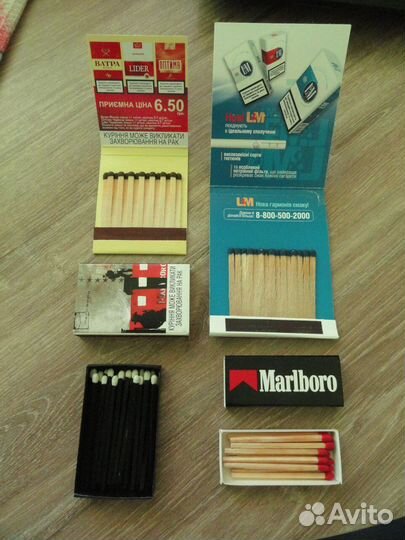 Спички в их спец. упаковочках для любителей. 4 шт