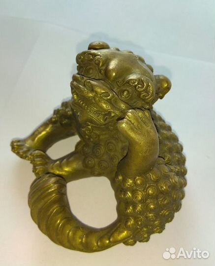 Собака Фу - Дракон Статуэтка из Бронзы ru*202