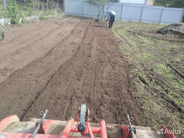 Вспашка земли, планировка Облагораживание участка