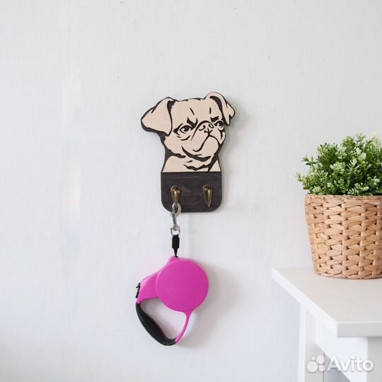 Вешалка для поводков Пти-брабансон с 2-мя крючками