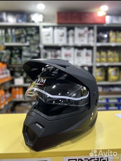 Мотошлем кросс AiM JK802 Black Matt