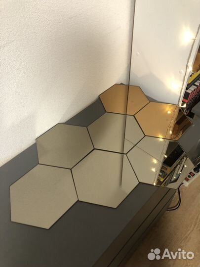 Зеркальная плитка Икеа соты