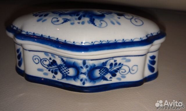 Шкатулка гжель ручная работа