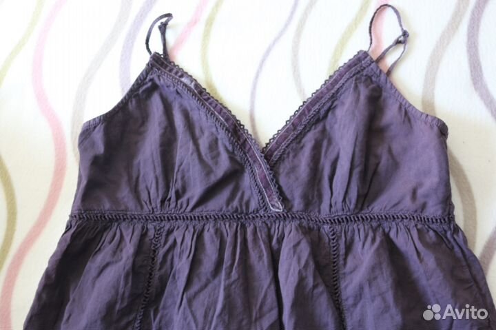 Топ на бретельках летний хлопок