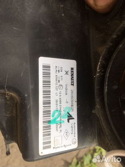 Фара renault sandero