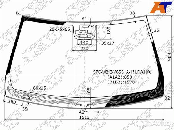 Стекло лобовое mercedes-benz E-class