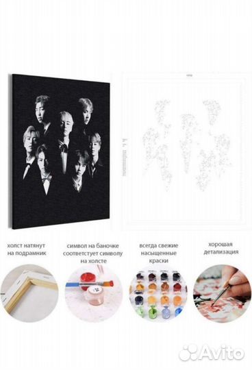 Картина по номерам Bts