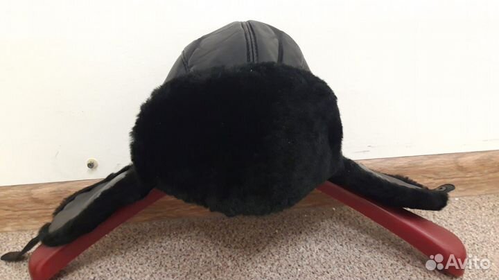 Шапка муж Ушанка из нат кожи и меха