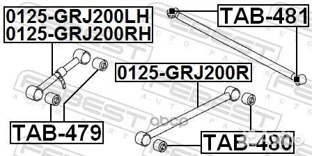 Сайленблок заднего продольного рычага TAB-480 F