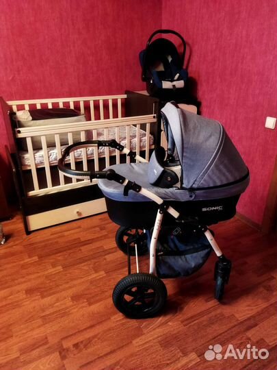 Детская коляска+ автолюлька