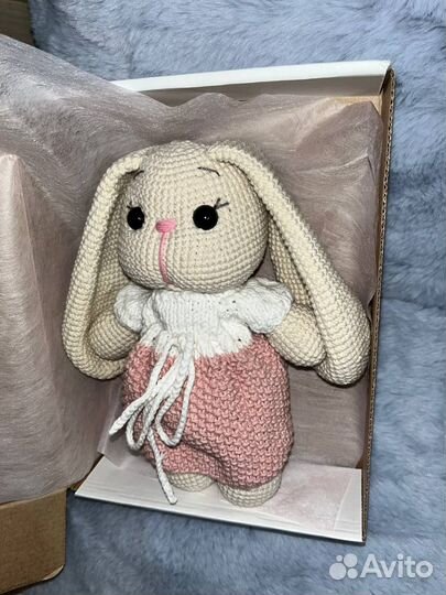 Игрушка «зайчик» вязаная ручная работа