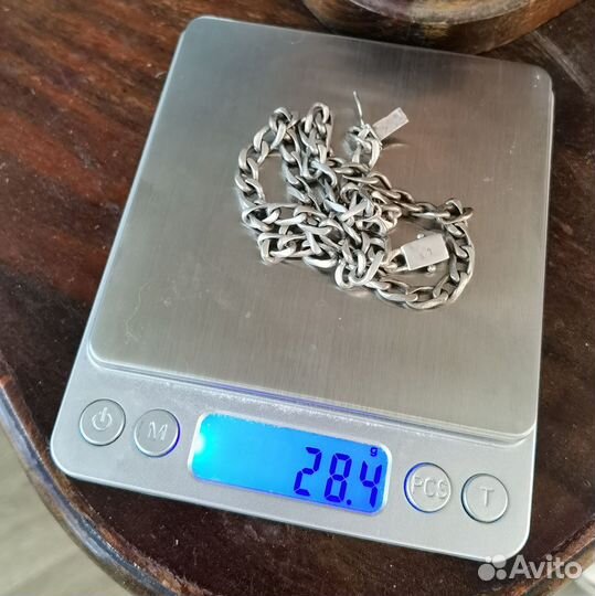 Винтажная серебряная цепь