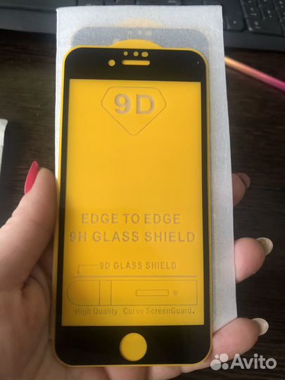 Защитное стекло iPhone 6,7, 8 black