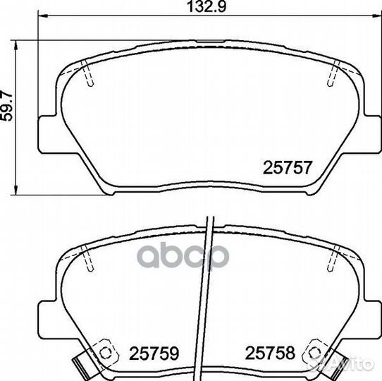 Колодки тормозные дисковые перед NP6113 NP6