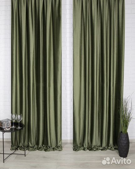 Шторы бархат Беллиссимо тросниковый новые пошив
