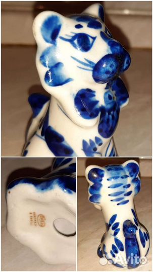 Гжель животные Собака Поросёнок Слон Тигр