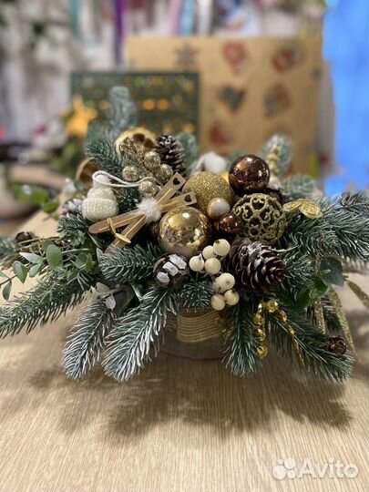 Новогодняя композиция из нобилиса