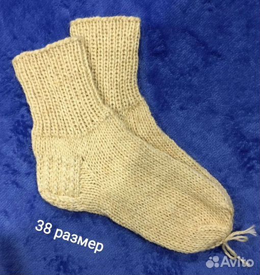 Носки шерстяные вязаные