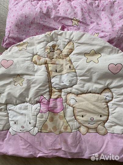 Бортики в детскую кроватку +кармашек (органайзер)