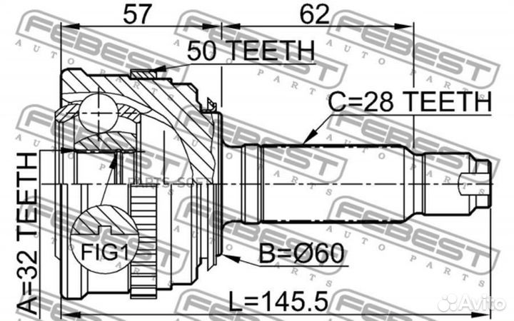 ШРУС 0310-022A50 0310022A50
