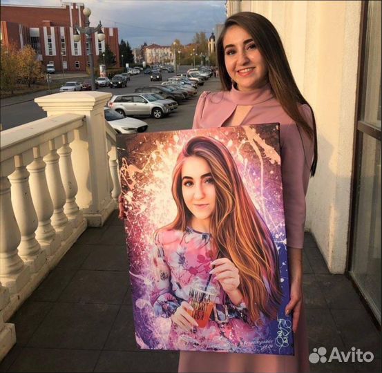 Портрет по фото 40на60 см