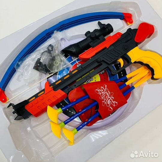 Арбалет со стрелами и мишенью + лазерный прицел