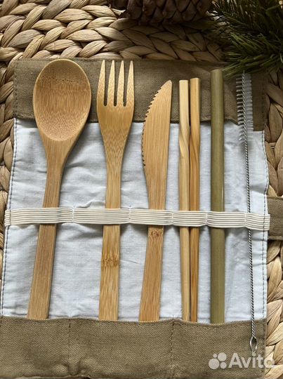 Столовые приборы (бамбук)