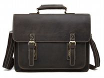 Кожаный портфель А4 сумка с ручкой мужской LB214