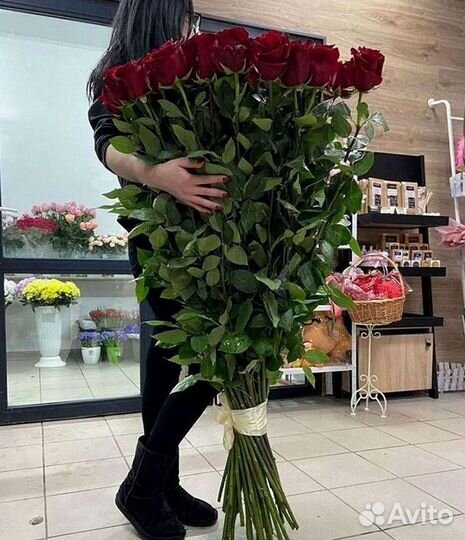 Высокие розы Доставка цветов