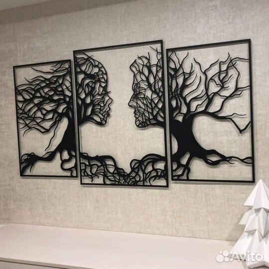 Набор картин из металла Поцелуй