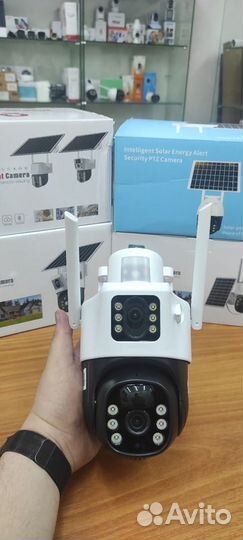 4g камера видеонаблюдения на АКБ с солнечной панел