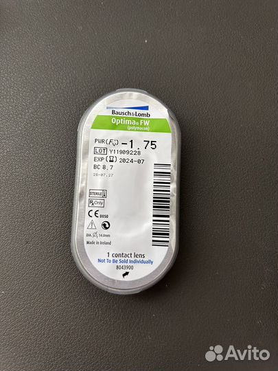 Контактная линза Bausch&Lomb -1.75